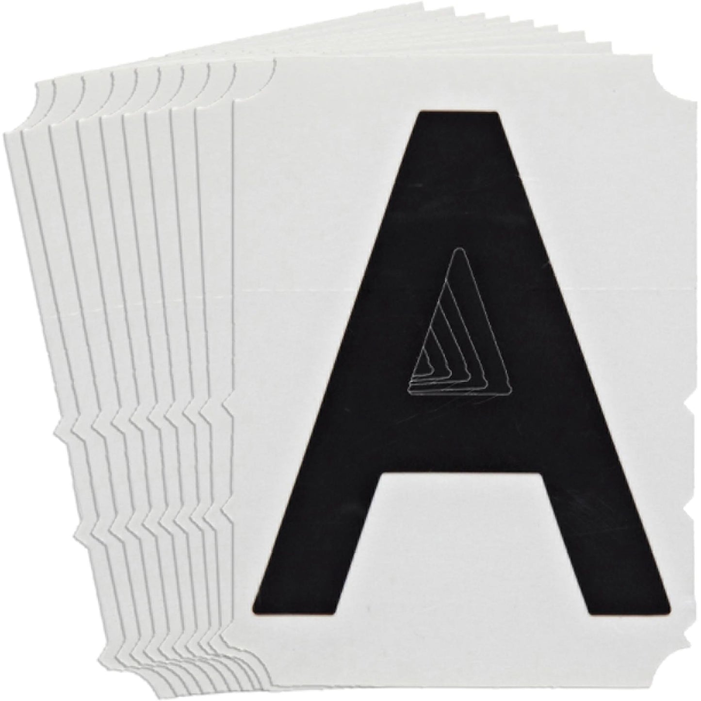 Quick-Align® Individual Gothic Number and Letter Labels, A, 6" H, Black