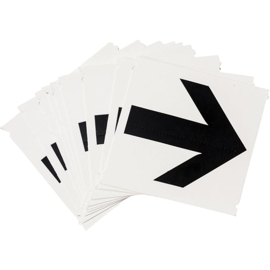 Quick-Align® Individual Gothic Number and Letter Labels, Arrow Symbol, 6" H, Black