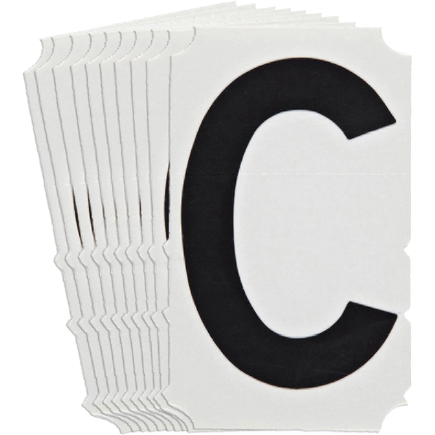 Quick-Align® Individual Gothic Number and Letter Labels, C, 6" H, Black