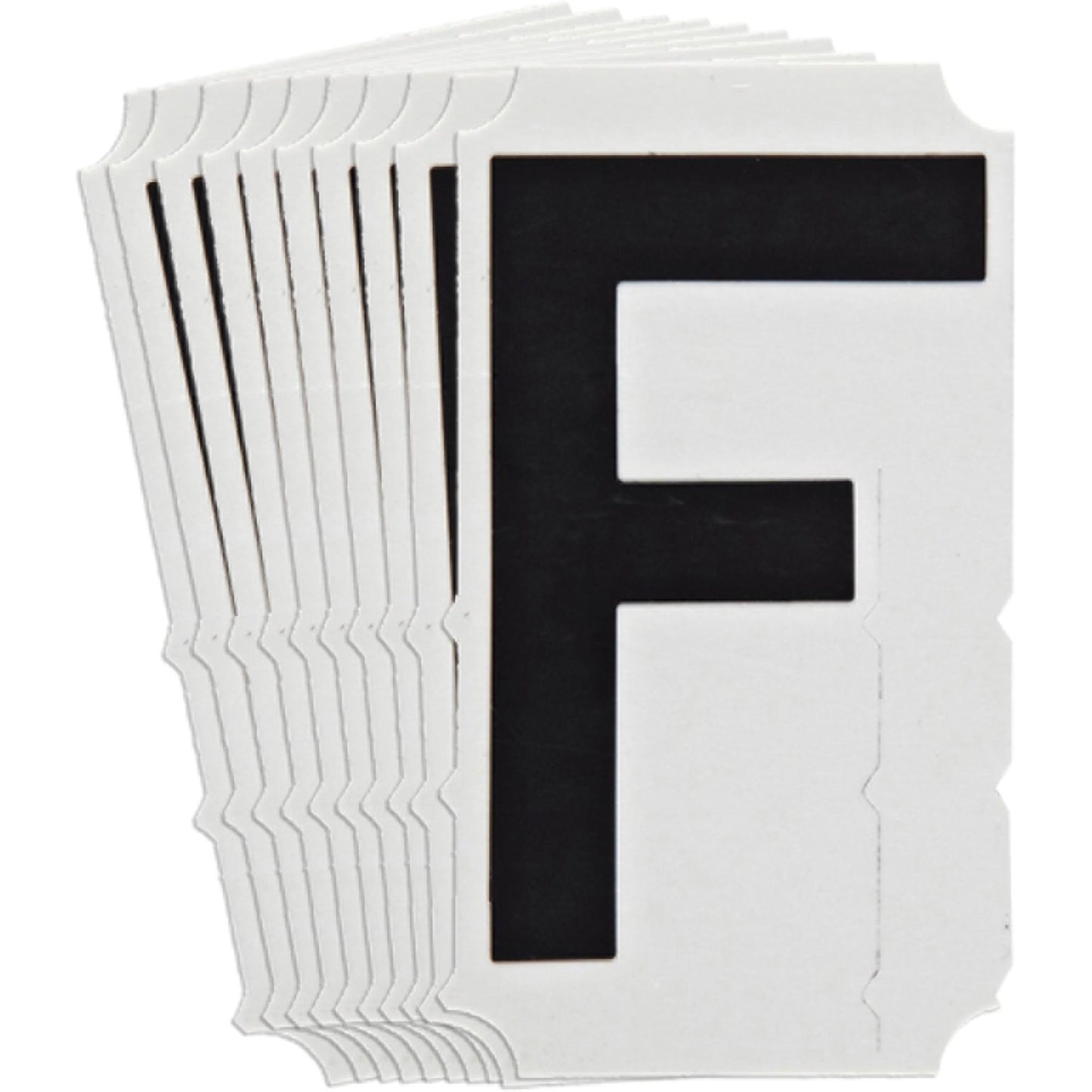 Quick-Align® Individual Gothic Number and Letter Labels, F, 6" H, Black