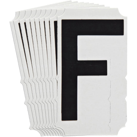 Quick-Align® Individual Gothic Number and Letter Labels, F, 6" H, Black