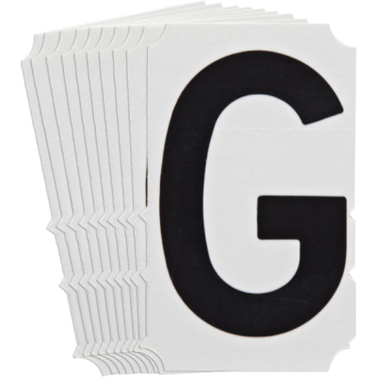 Quick-Align® Individual Gothic Number and Letter Labels, G, 6" H, Black