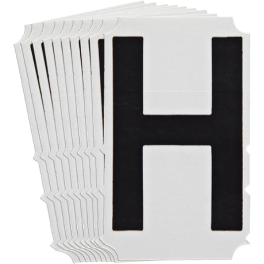 Quick-Align®Individual Gothic Number and Letter Labels, H, 6" H, Black