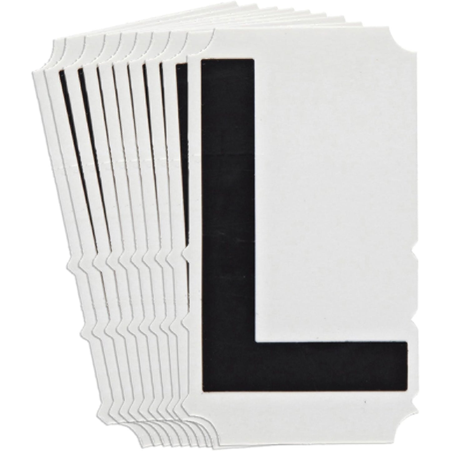 Quick-Align®Individual Gothic Number and Letter Labels, L, 6" H, Black