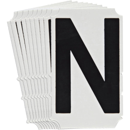 Étiquettes individuelles lettres et chiffres gothiques Quick-Align®, N, 15,2 cm H, noires