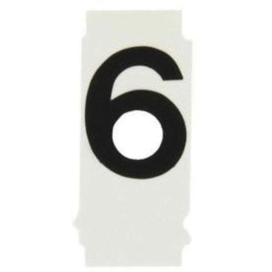 Quick-Align® Individual Number and Letter Labels, 6, 1" H, Black