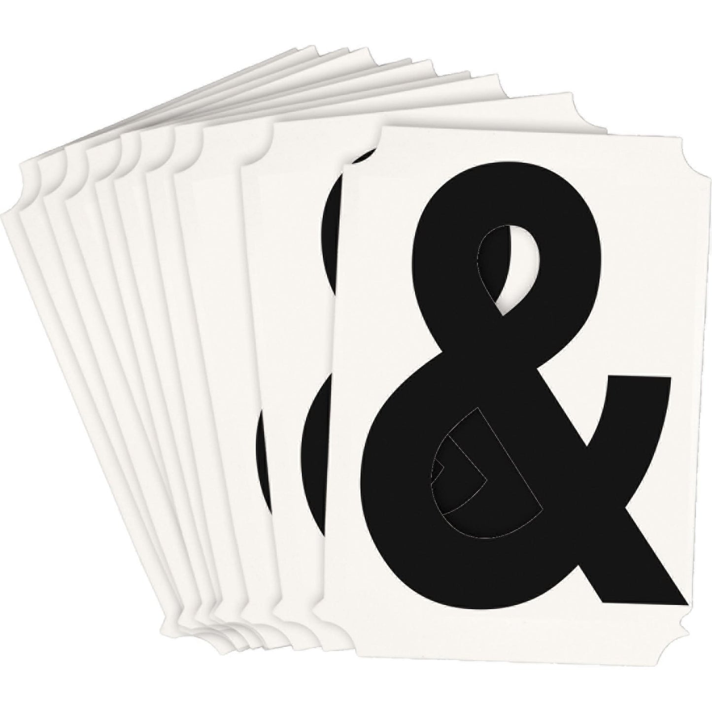 Quick-Align® Individual Number and Letter Labels, Ampersand (&), 3" H, Black