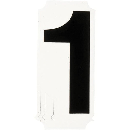 Quick-Align® Individual Number and Letter Labels, 1, 4" H, Black