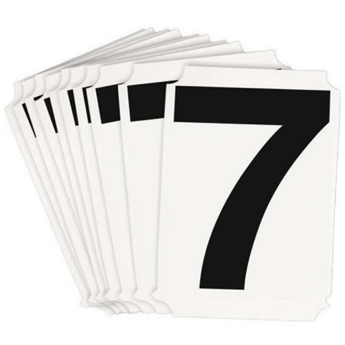 Quick-Align® Individual Number and Letter Labels, 7, 4" H, Black