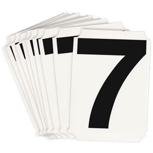 Quick-Align® Chiffres et lettres individuels, 7, H 4", Noir