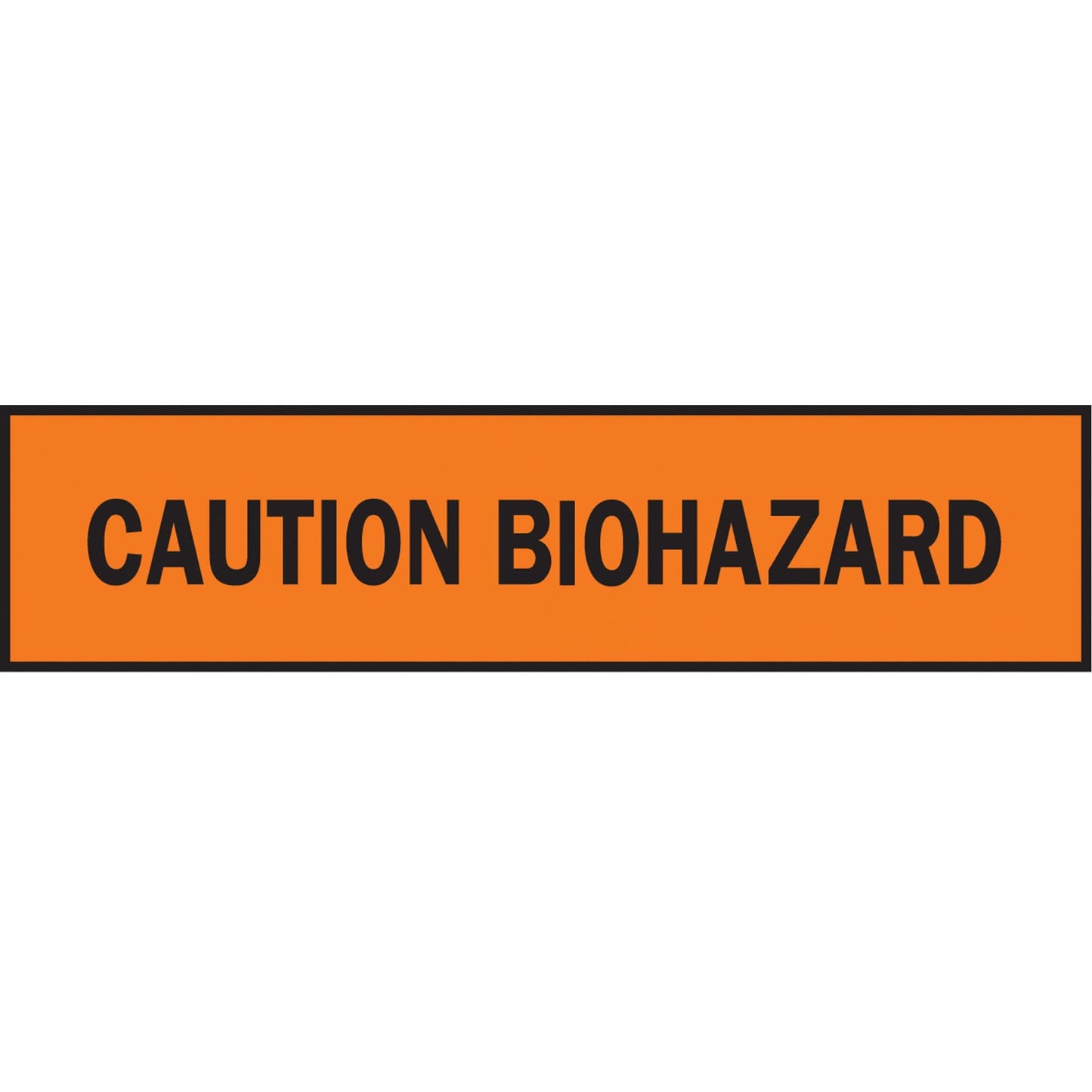 Barricade Tape, English, 3" W x 1000' L, 3.5 mils, Black on Orange