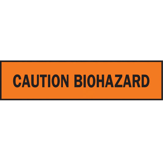 Barricade Tape, English, 3" W x 1000' L, 3.5 mils, Black on Orange