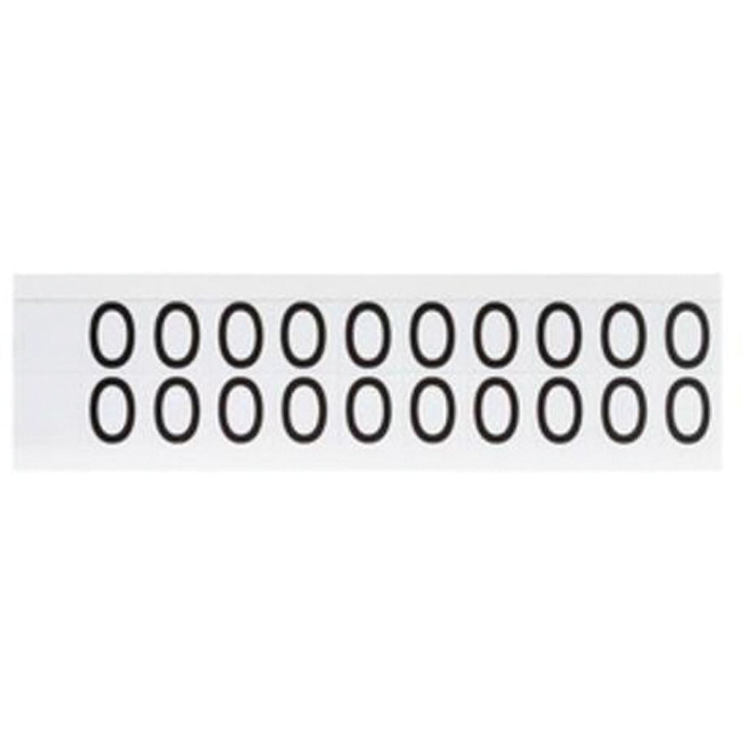 Repositionable Individual Number & Letter Labels, O, 5/8" H, Black on White