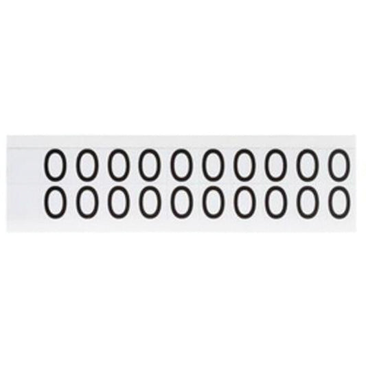 Repositionable Individual Number & Letter Labels, O, 5/8" H, Black on White