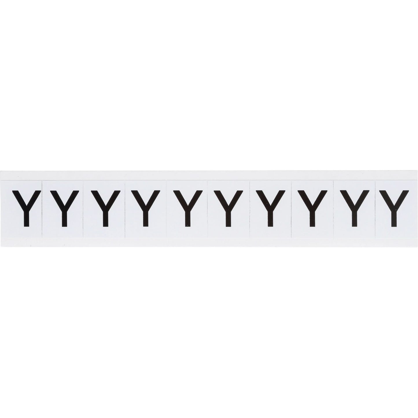 Individual Number & Letter Labels, Y, 1" H, Black on White