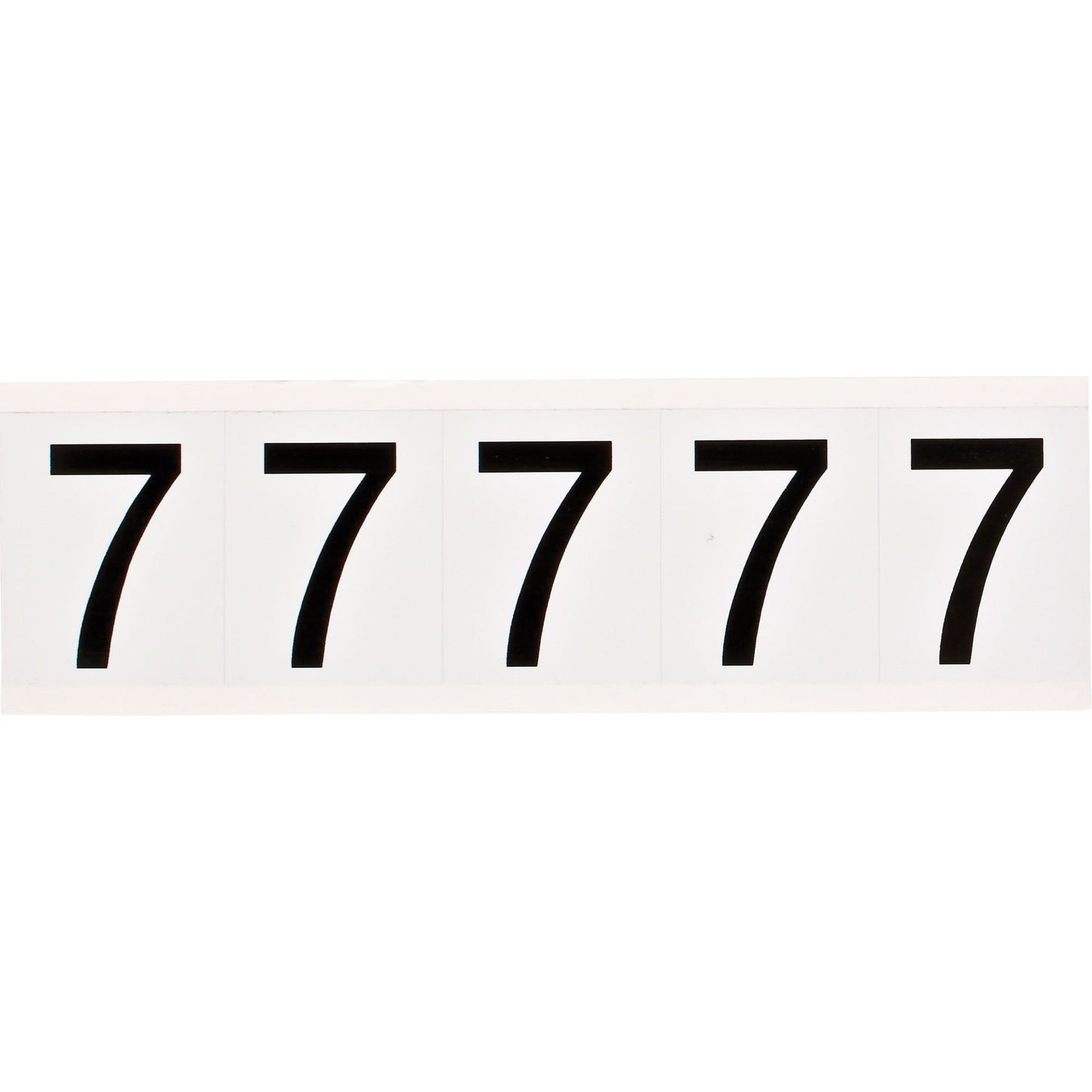 Individual Number and Letter Label, 7, 2" H, Black on White