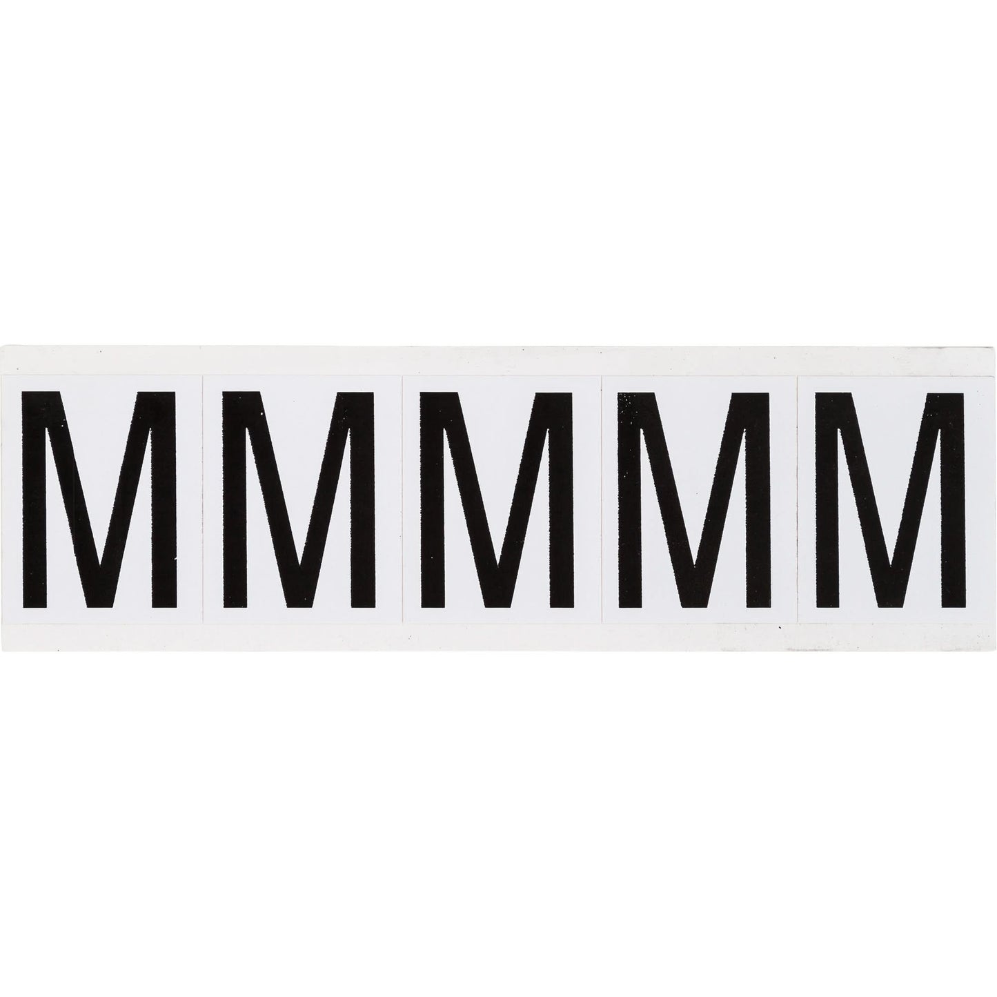 Individual Number & Letter Labels, M, 2" H, Black on White