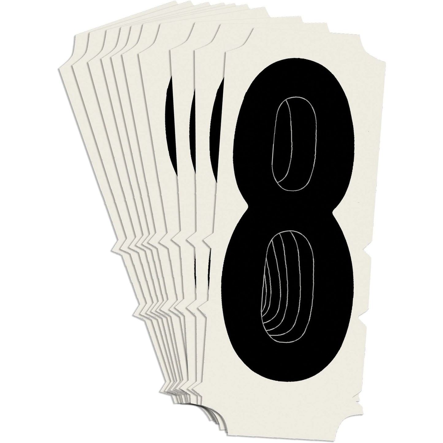 Condensed Quick-Align® Individual Gothic Number and Letter Labels, 8, 2" H, Black