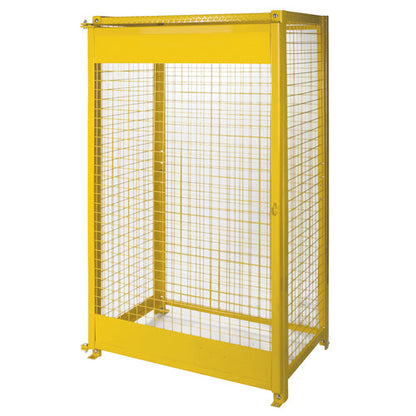 Armoires pour bouteilles de gaz, capacité de 10 bouteilles, 44" L x 30" P x 74" H, Jaune