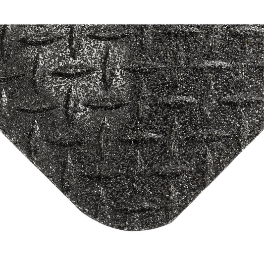 SpongeCote® With Gritshield Mats No. 416, Diamond, 4' x 10' x 15/16", Black, PVC Sponge
