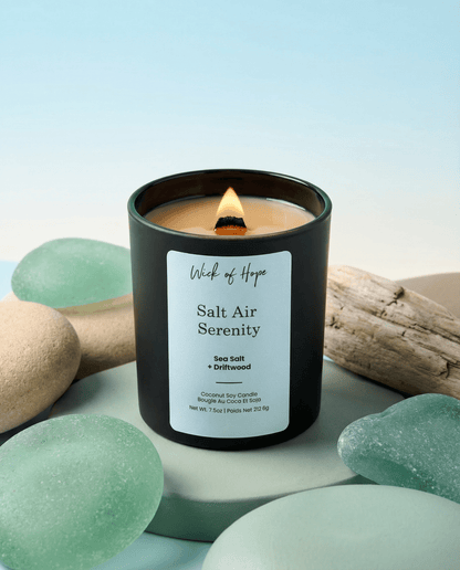 Bougie Sérénité Air Salin | Sel Marin + Bois Flotté