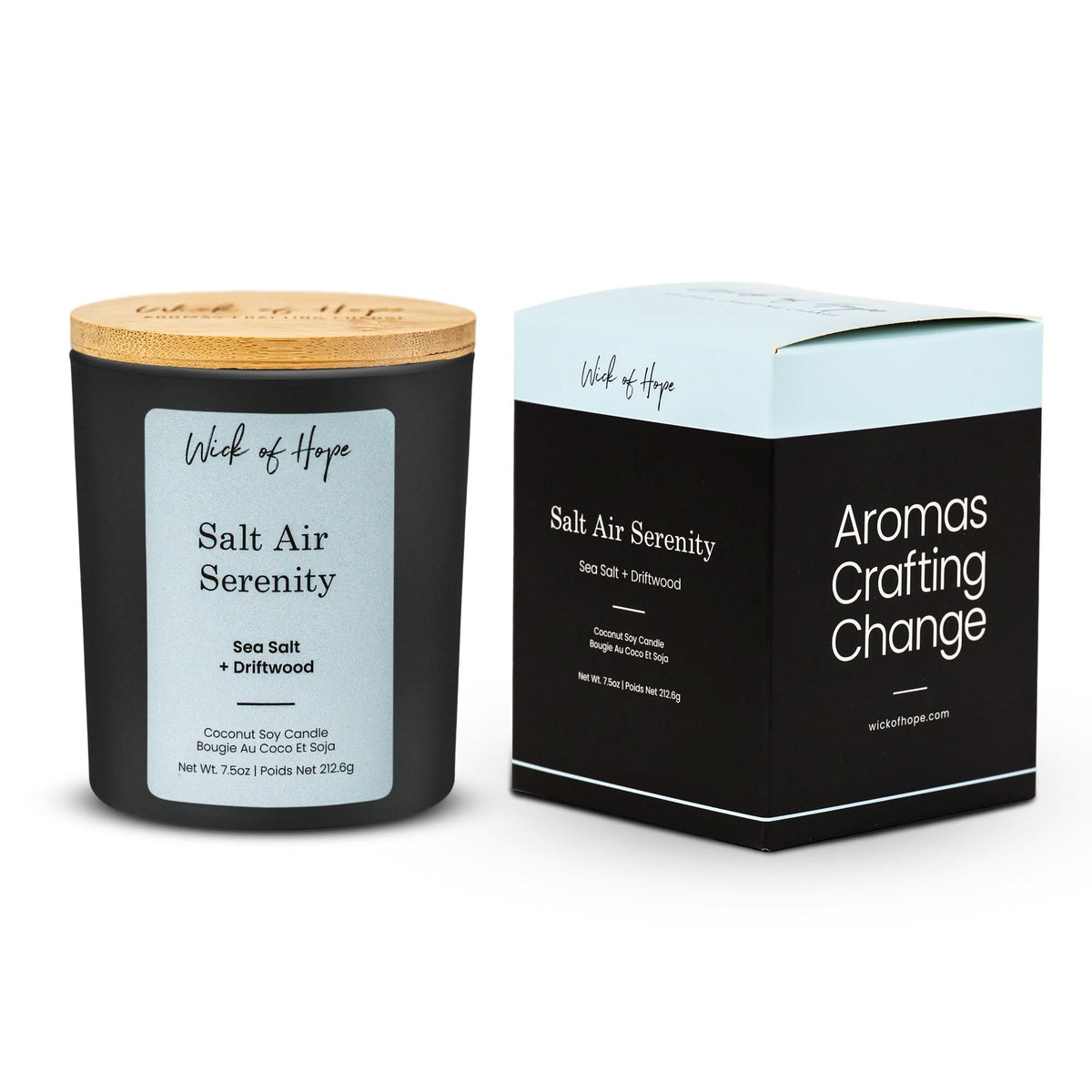 Bougie Sérénité Air Salin | Sel Marin + Bois Flotté