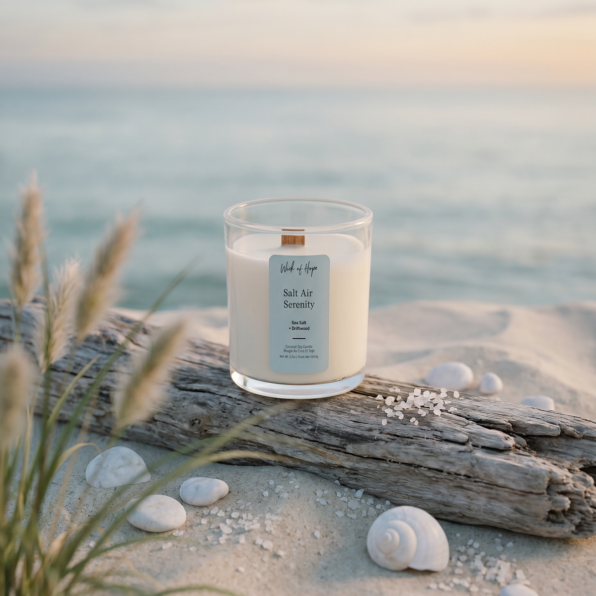 Bougie Sérénité Air Salin | Sel Marin + Bois Flotté