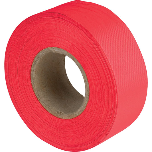 Ruban de signalisation, 3 cm L x 91 m L, Rouge