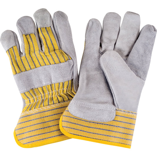 Gants d'ajusteur de qualité supérieure, grande taille, paume en croûte de cuir de bovin, doublure intérieure en coton