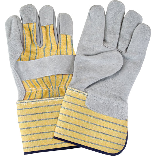 Premium Quality Fitters Gloves, Large, Split Cowhide Palm, Cotton Inner Lining