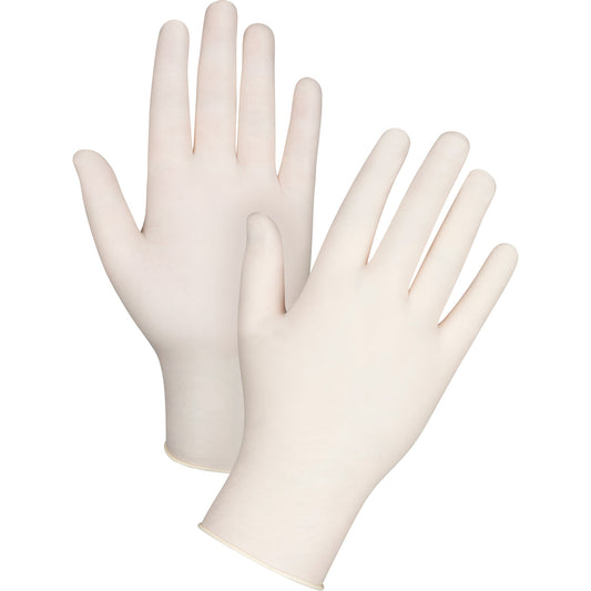 Gants d'examen Premium pour peaux sensibles, taille M, latex, 4 mil, sans poudre, naturels