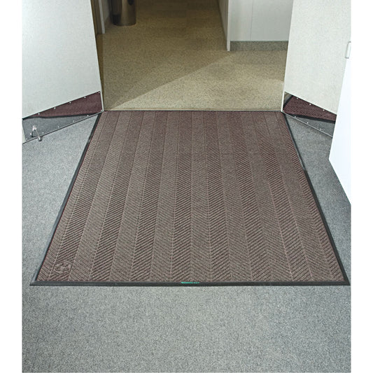 Waterhog® Eco Elite Matting, Wiper/Scraper, 3' x 8' x 3/8", Chestnut Brown