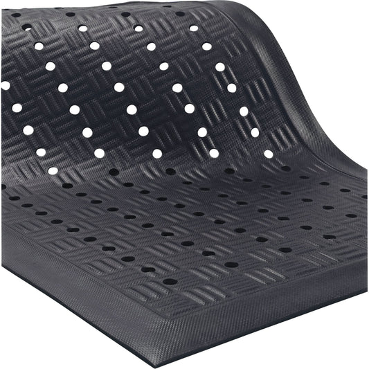 Cushion Station™ Mats, Slotted, 2' x 3-1/5' x 9/16", Black, Nitrile