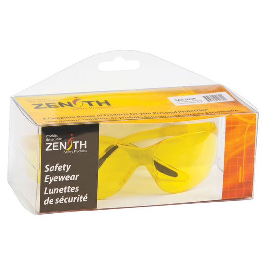 Lunettes de sécurité série Z500, verre ambré, anti-rayures, conformes ou supérieures à la norme CSA Z94.3