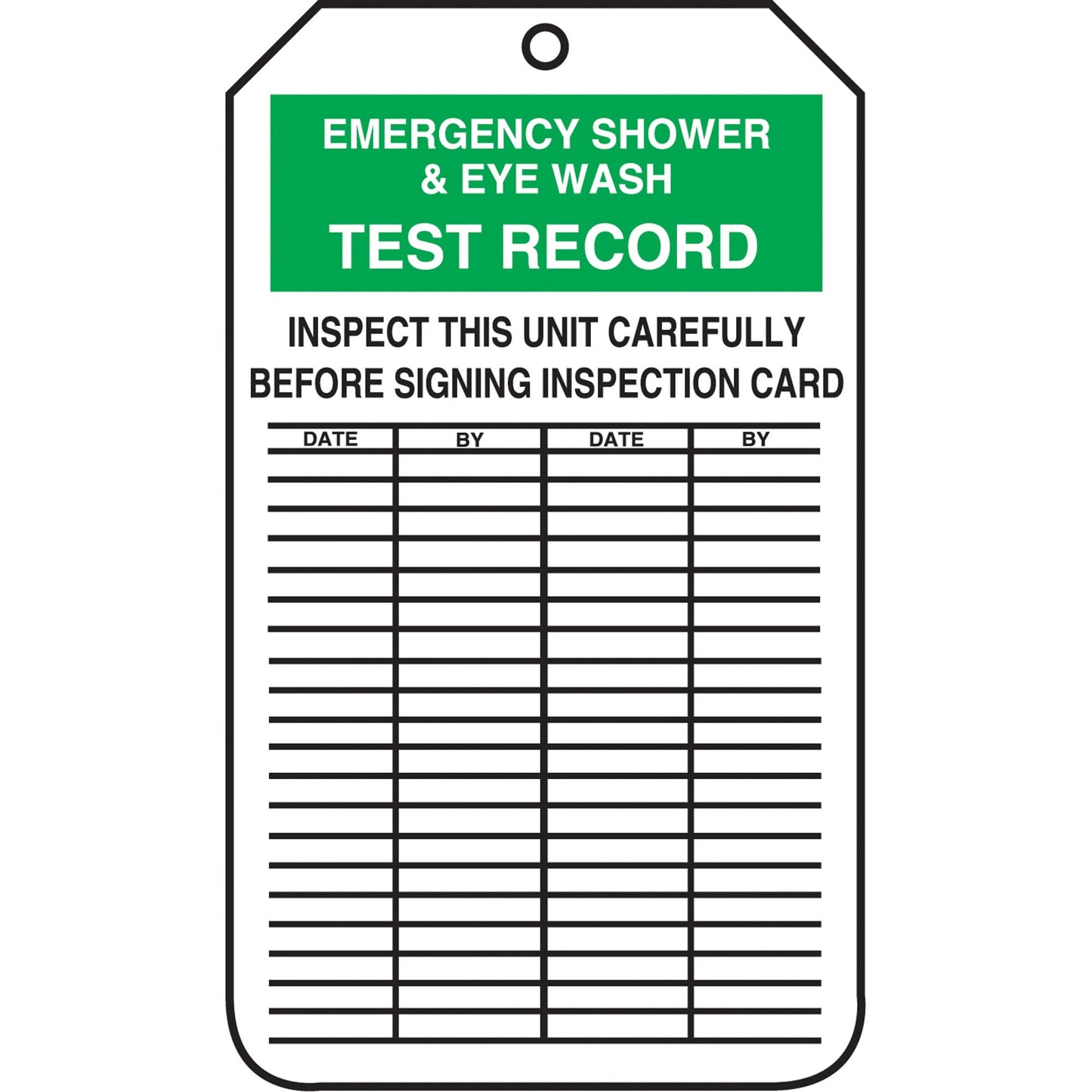 Inspection Tags, Plastic, 3-3/8" W x 5-7/8" H, English