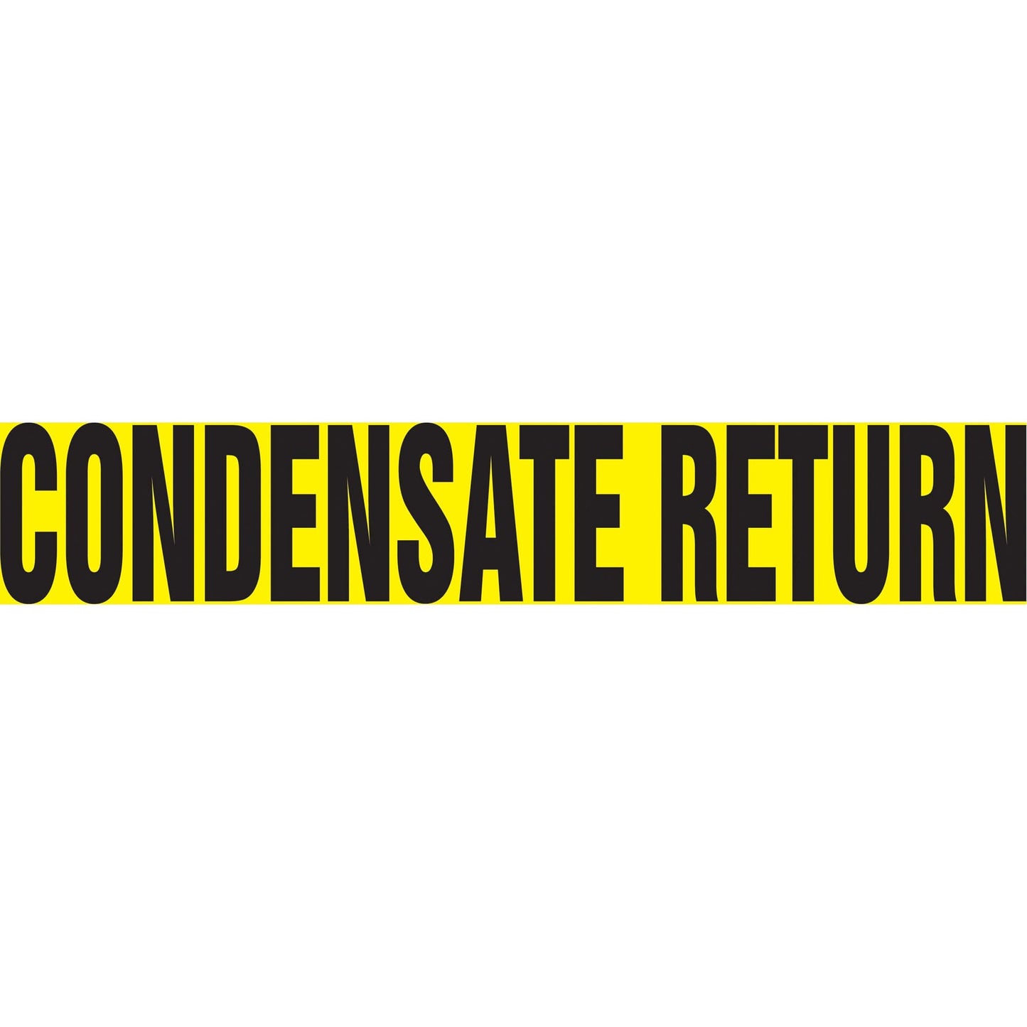 "Condensate Return" Pipe Marker, Self-Adhesive, 1-1/2" H x 8" W, Black on Yellow