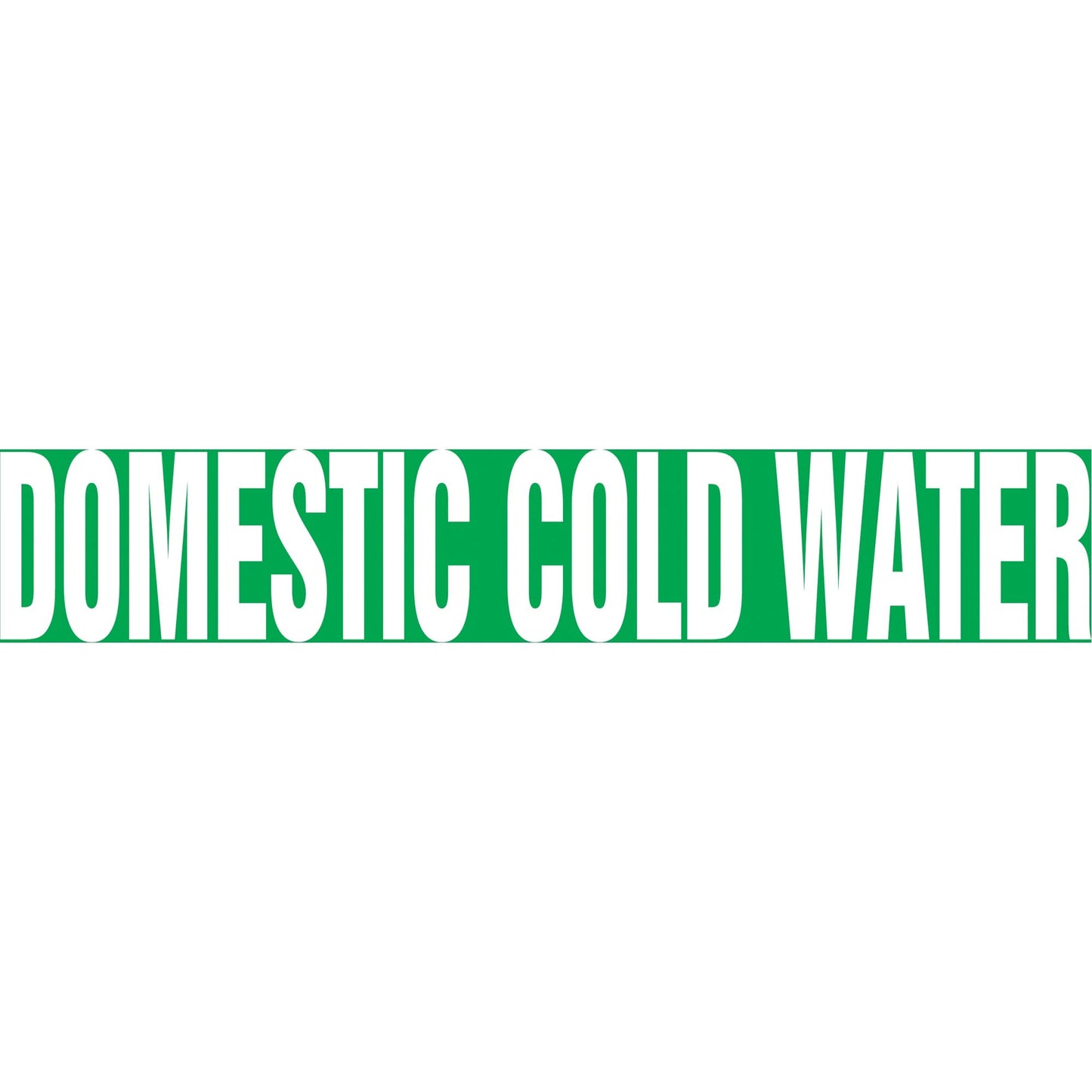 "Fire Protection Water" Pipe Markers, Self-Adhesive, 2-1/2" H x 12" W, White on Red