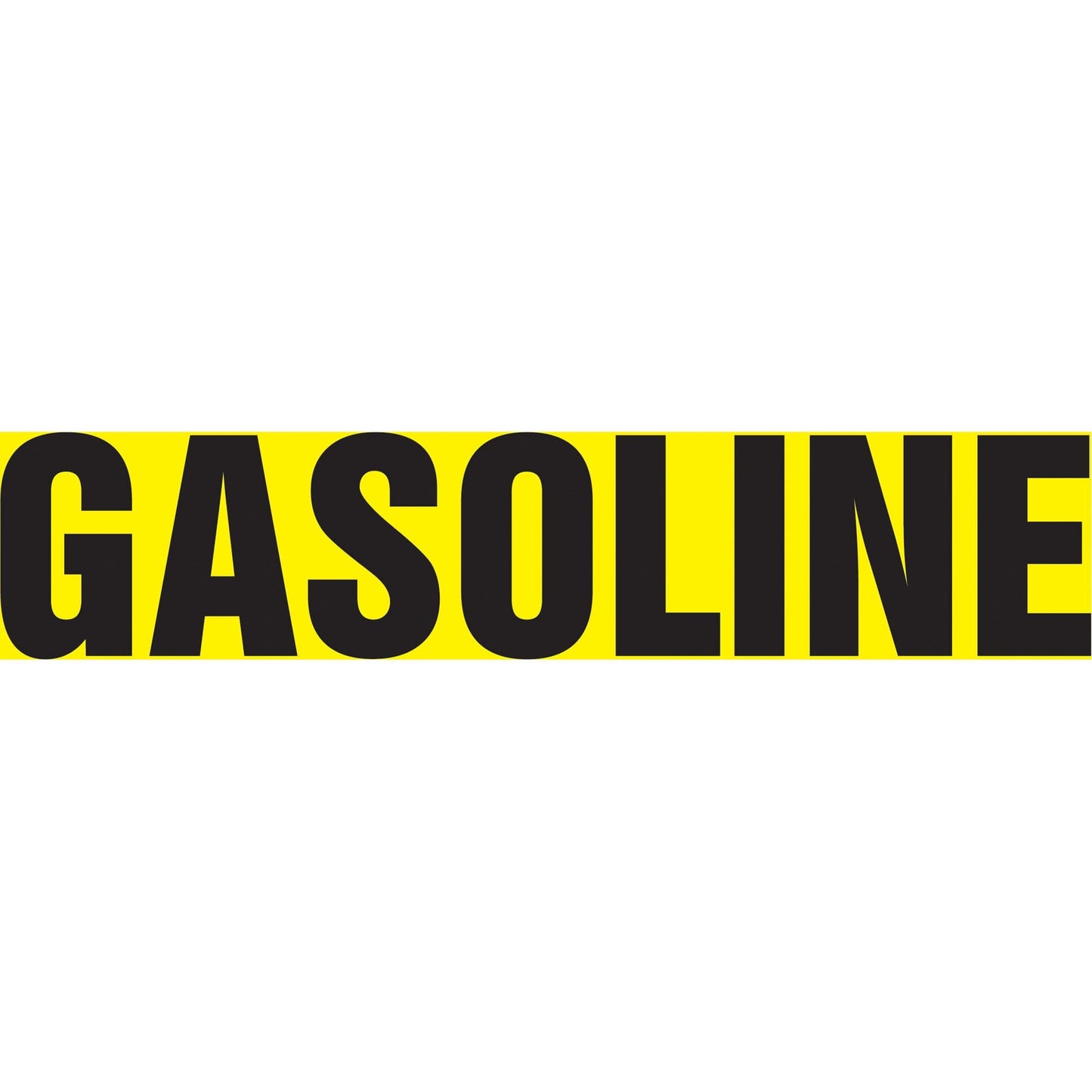"Gasoline" Pipe Marker, Self-Adhesive, 4" H x 24" W, Black on Yellow