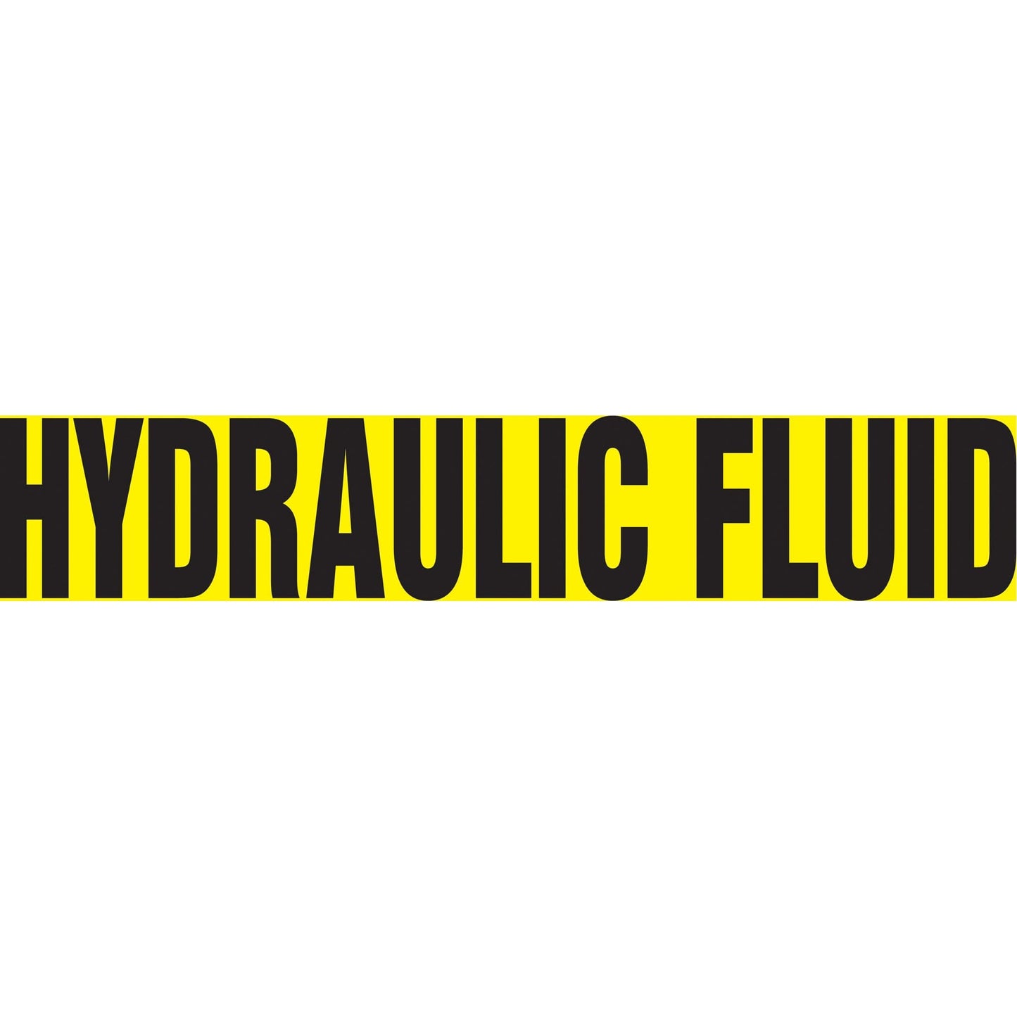 "Hydraulic Fluid" Pipe Marker, Self-Adhesive, 1-1/2" H x 8" W, Black on Yellow