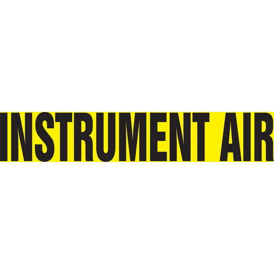 Marqueur de tuyau « Air d'instrumentation », auto-adhésif, 2-1/2" H x 12" L, noir sur jaune