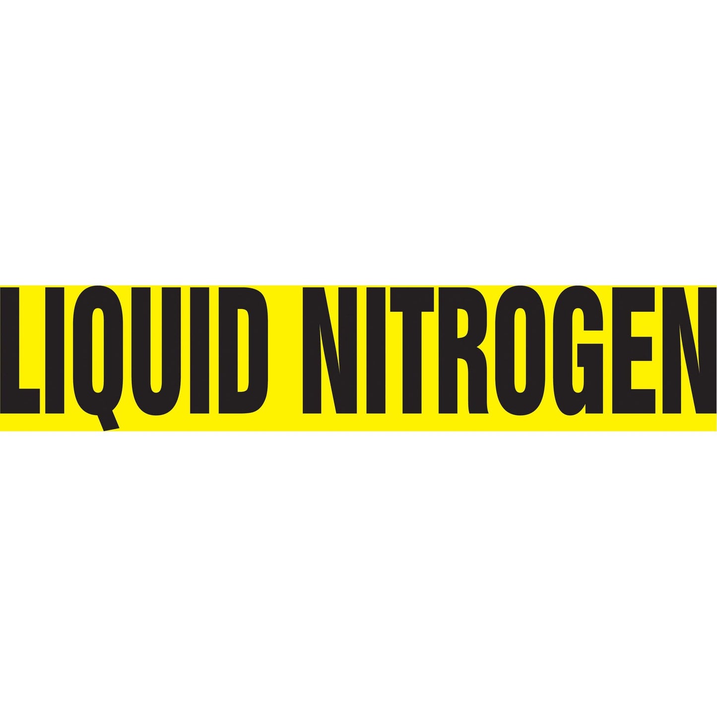 Marqueur de tuyau « Azote liquide », autocollant, 1-1/2" H x 8" L, noir sur jaune