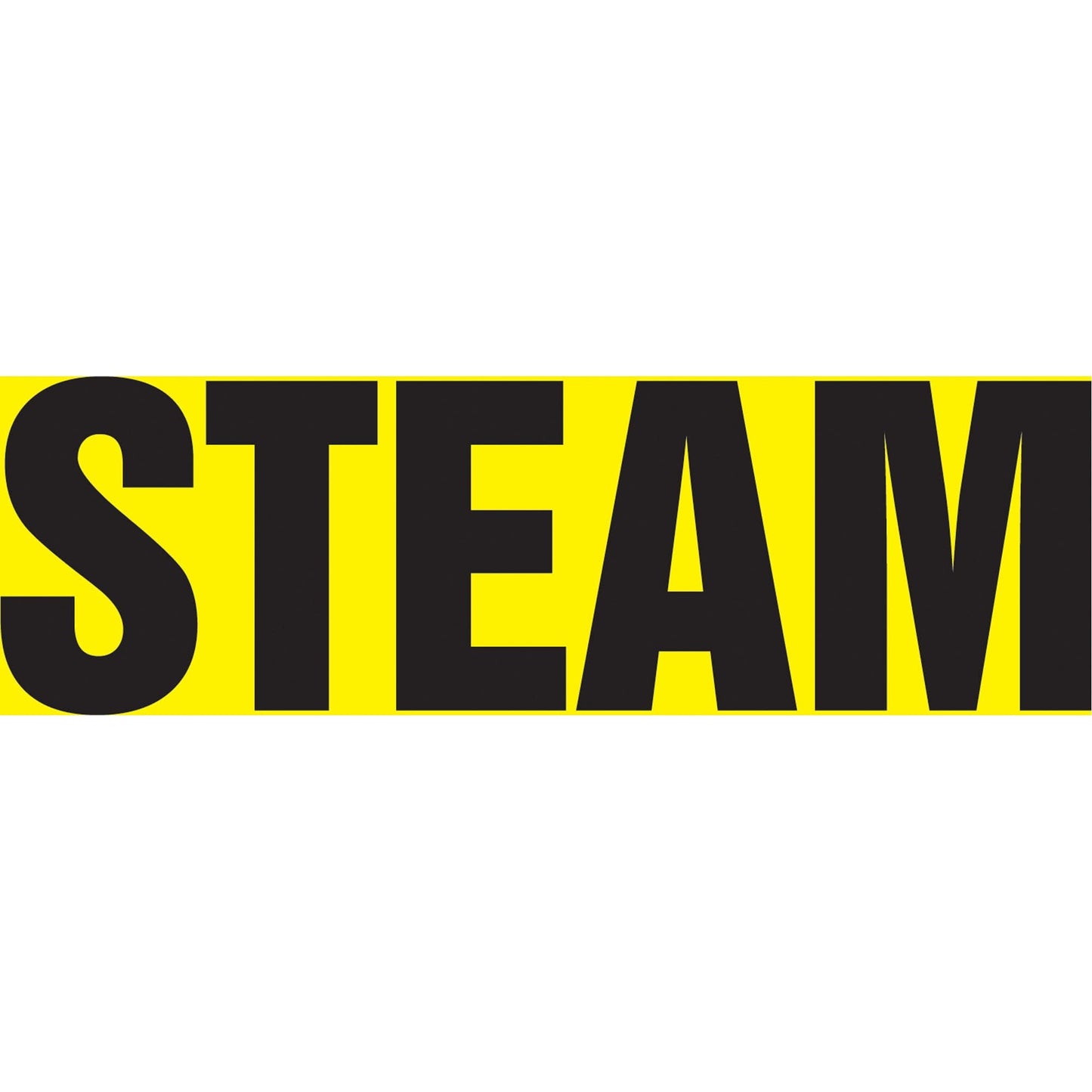 "Steam" Pipe Markers, Self-Adhesive, 2-1/2" H x 12" W, Black on Yellow
