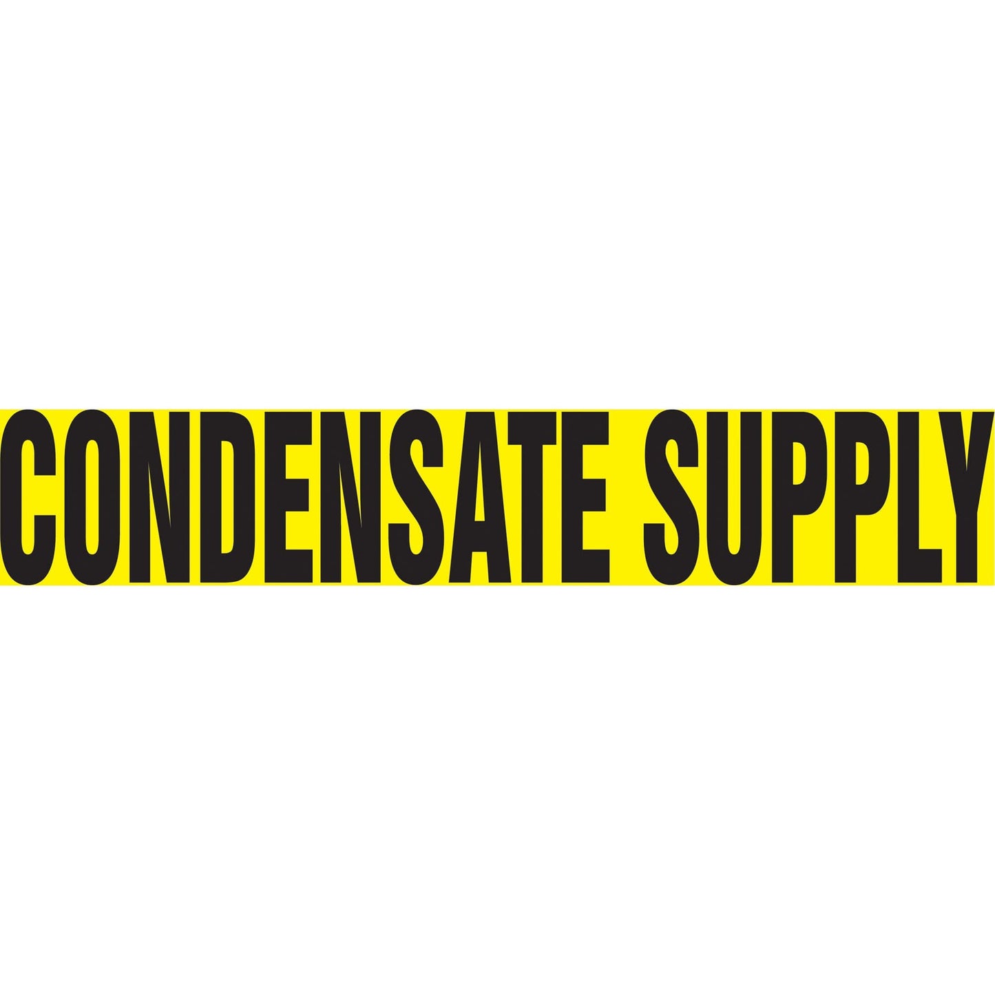 Snap Tite™ "Condensate Supply" Pipe Marker, Snap-On, 9" H x 8" W, Black on Yellow