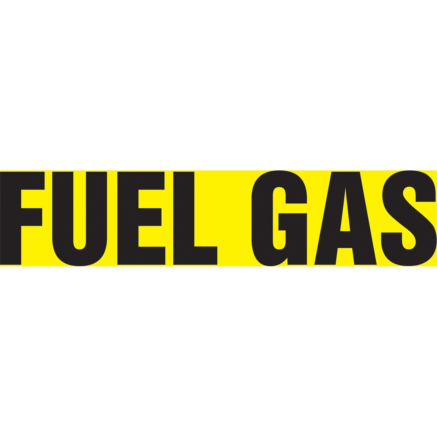 Snap Tite™ "Fuel Gas" Pipe Marker, Snap-On, 6" H x 8" W, Black on Yellow