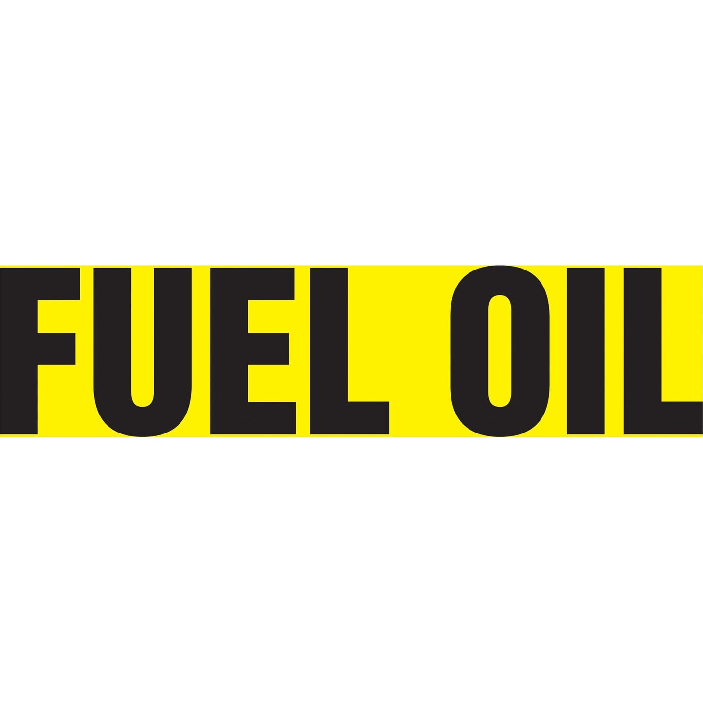 Snap Tite™ "Fuel Oil" Pipe Marker, Snap-On, 9" H x 8" W, Black on Yellow