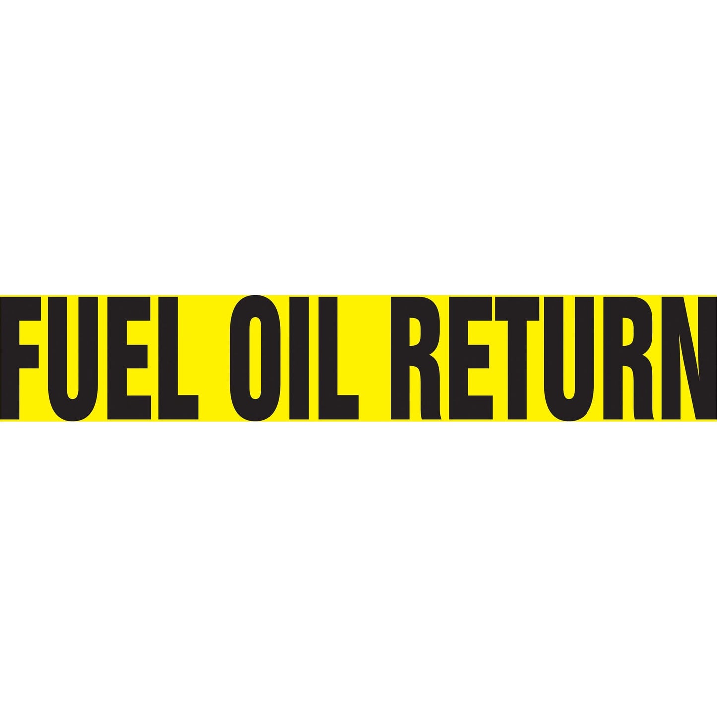 Snap Tite™ "Fuel Oil Return" Pipe Marker, Snap-On, 14" H x 12" W, Black on Yellow
