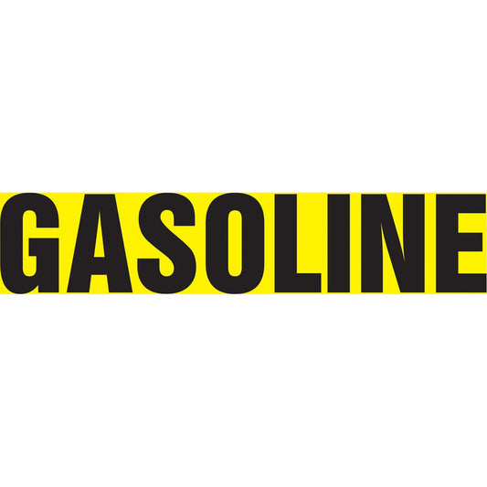 Snap Tite™ "Gasoline" Pipe Marker, Snap-On, 14" H x 12" W, Black on Yellow
