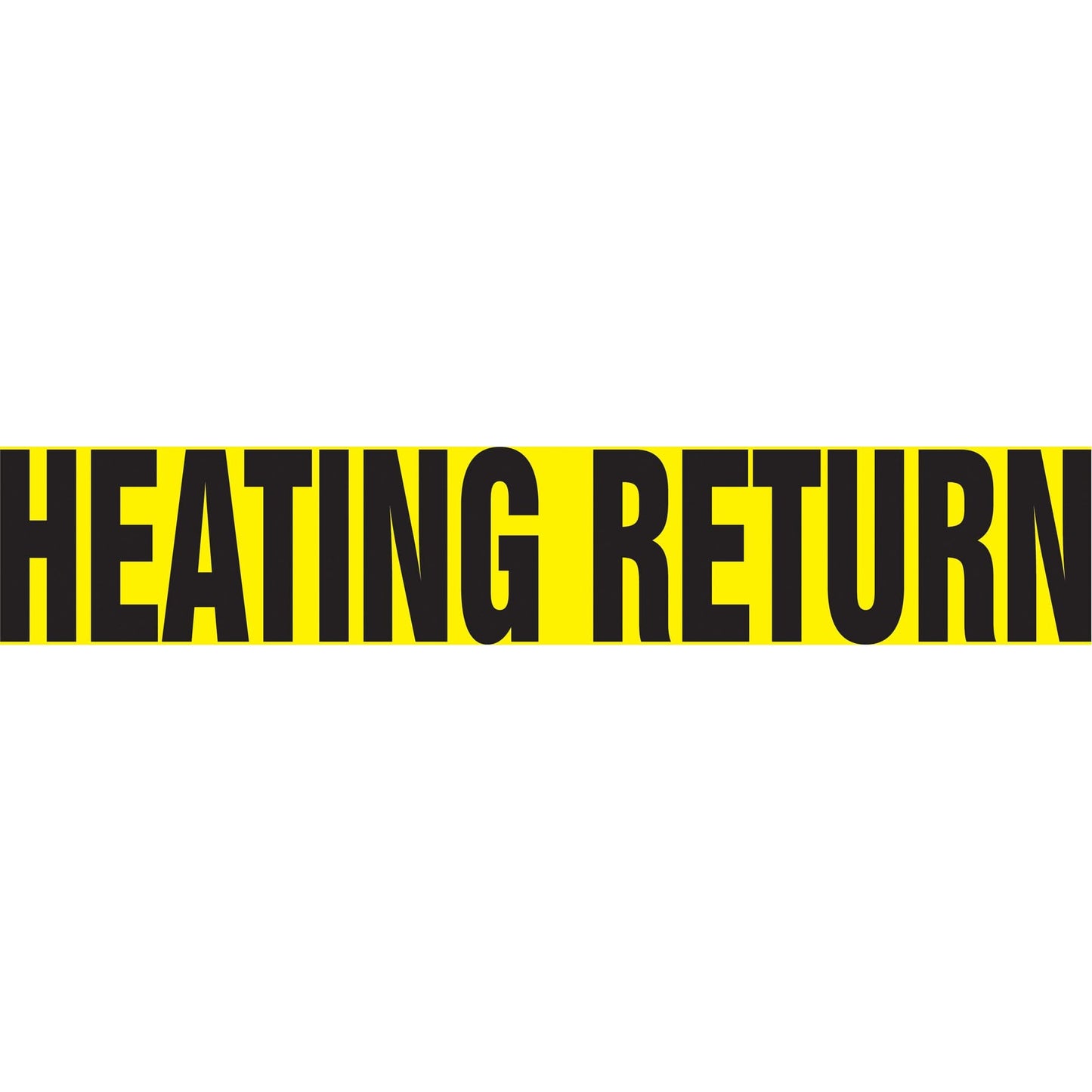 Snap Tite™ "Heating Return" Pipe Marker, Snap-On, 14" H x 12" W, Black on Yellow