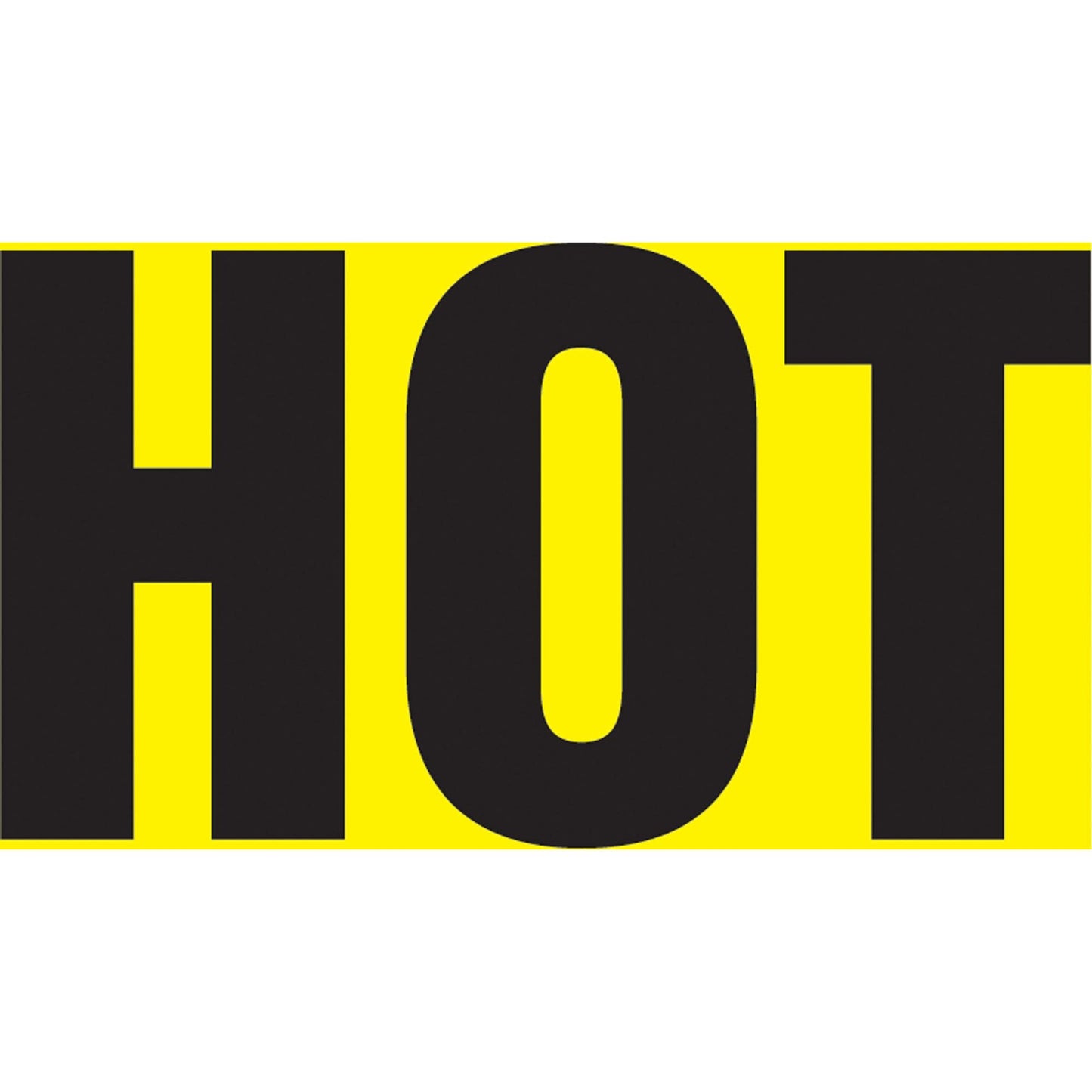 Snap Tite™ "Hot" Pipe Marker, Snap-On, 6" H x 8" W, Black on Yellow