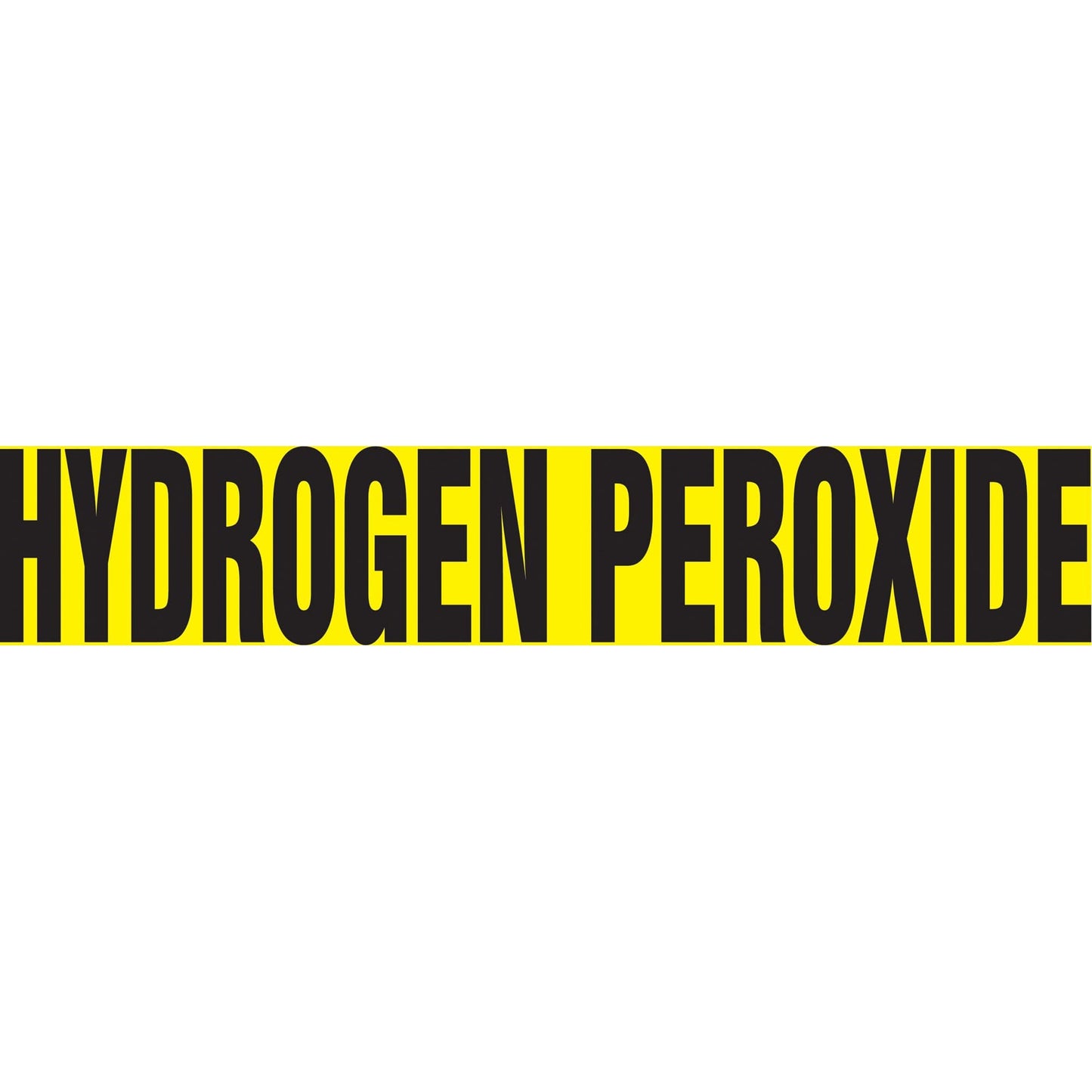 Snap Tite™ "Hydrogen Peroxide" Pipe Marker, Snap-On, 6" H x 8" W, Black on Yellow